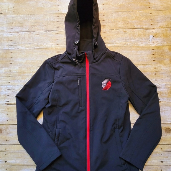 NBA G-III by Carl Banks Portland Trailblazers Full Zip Hoodie Tech Jacket Small - Picture 3 of 7